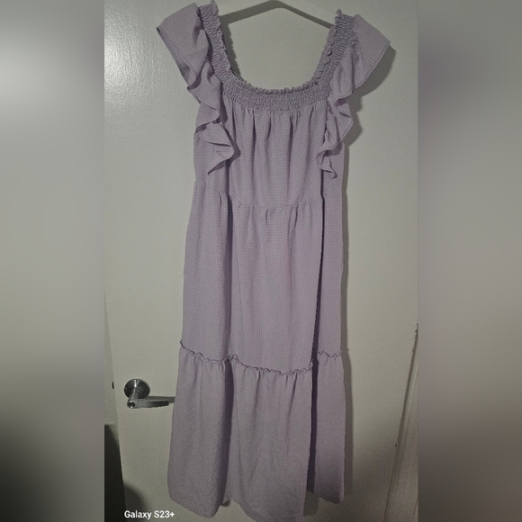 Drees Purple Smocked Tiered Sundress - Picture 2 of 5